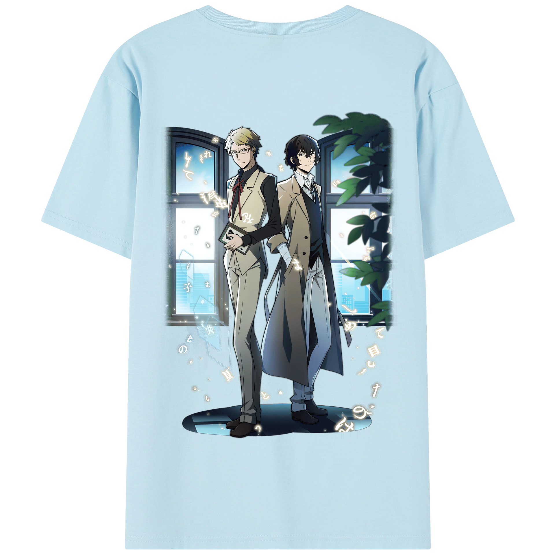 （画像用） 文豪ストレイドッグス Bungo Stray Dogs 綿100％半袖Tシャツ（背面プリント）